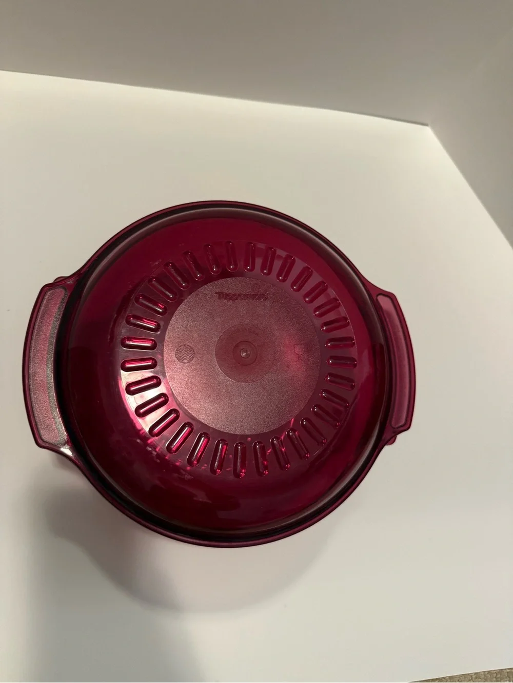 Vintage Tupperware Microwave Stack Cooker Steamer 1.25 Qt Cranberry 2 Bowl & Lid